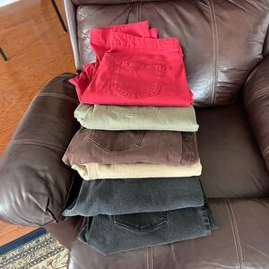 Bandolino Women's Straight Leg Jeans - Red, Beige, Brown, Gray